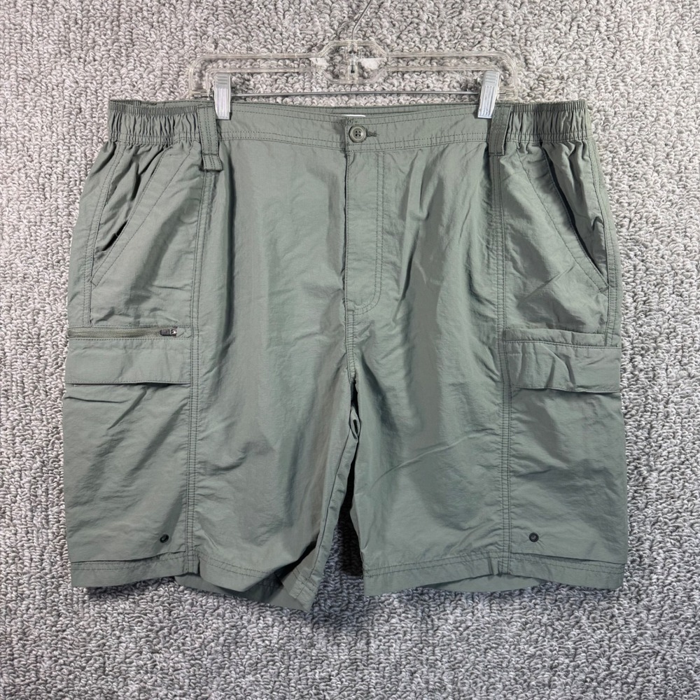 Coleman Cargo‎ Shorts Green Nylon Lightweight Hiking Mens XXL